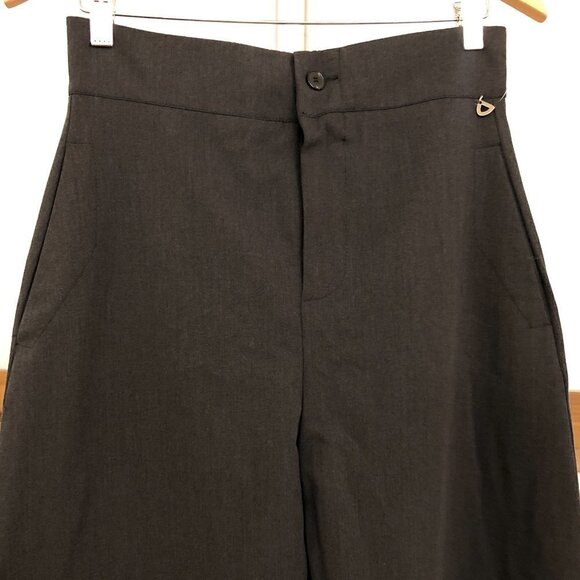 Dixie NWT Made in Italy High Waist Grey Wide Leg Pants‎ Trousers Sz M - Picture 2 of 9